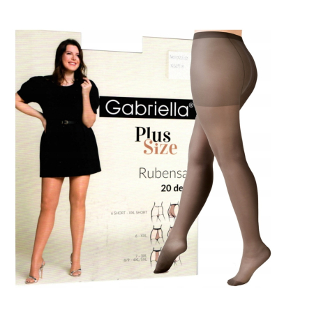 Rajstopy Gabriella Rubensa Plus Size 20 den czarne