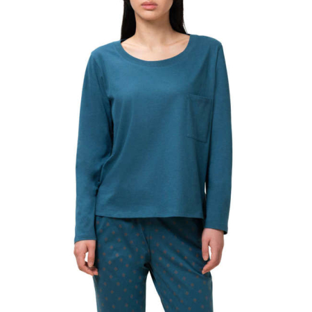 Góra od piżamy Mix & Match LSL Top Chest Pocket
